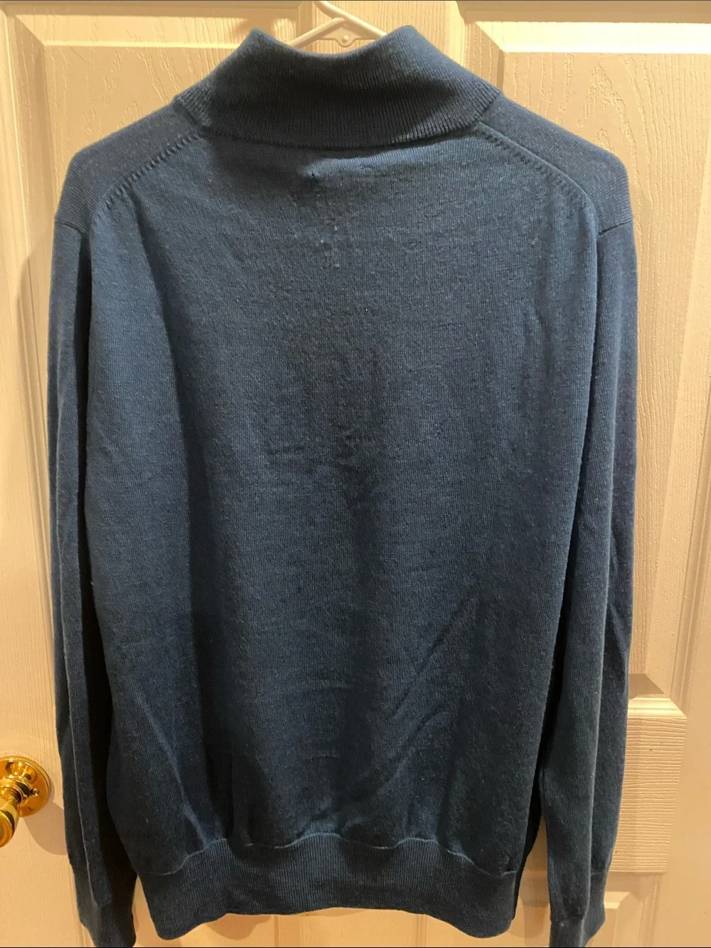 J. Crew Men's Half-Zip Sweater in Teal Blue